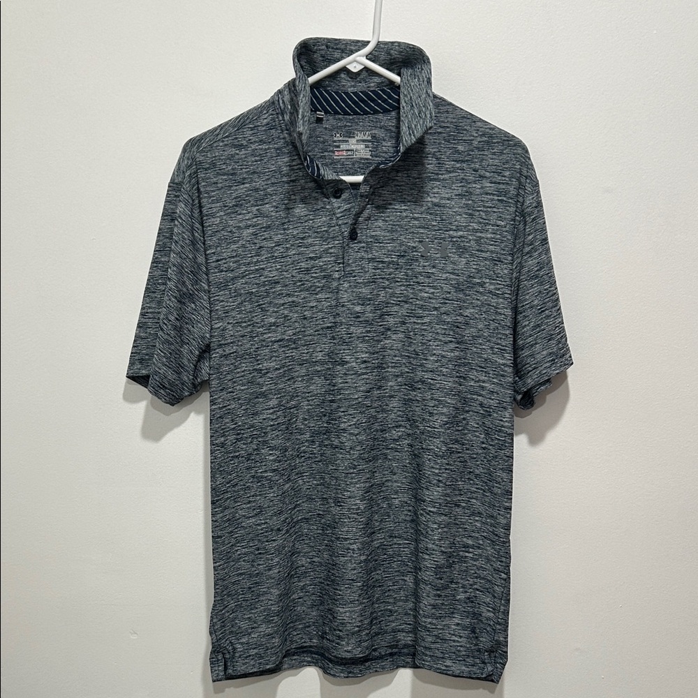Under Armour Men's Charcoal Heather Polo